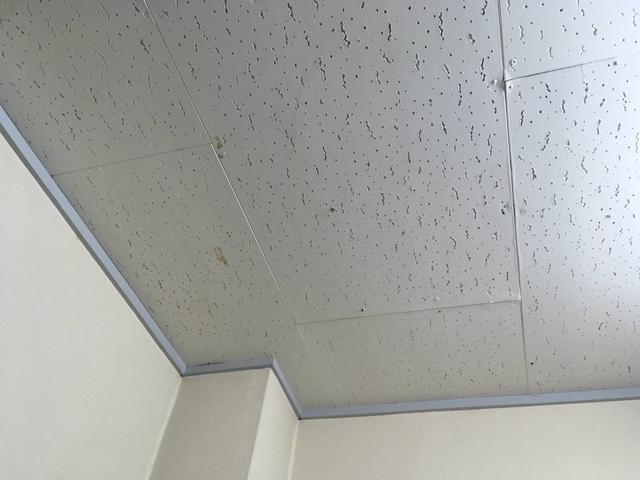 事務所天井に壁紙を貼る ゆるり